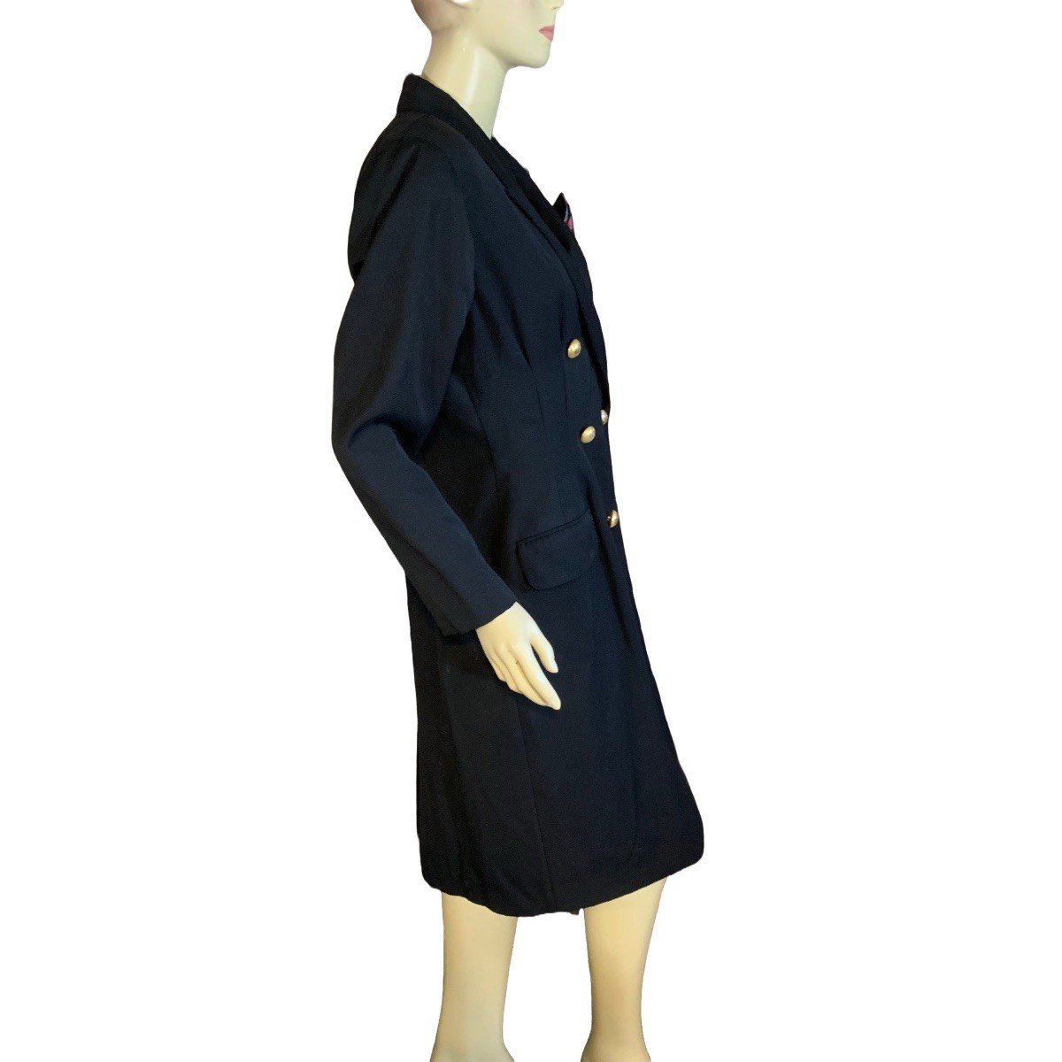 VINTAGE 1990’S KASPER FOR ASL BLACK JACKET DRESS SIZE 10P