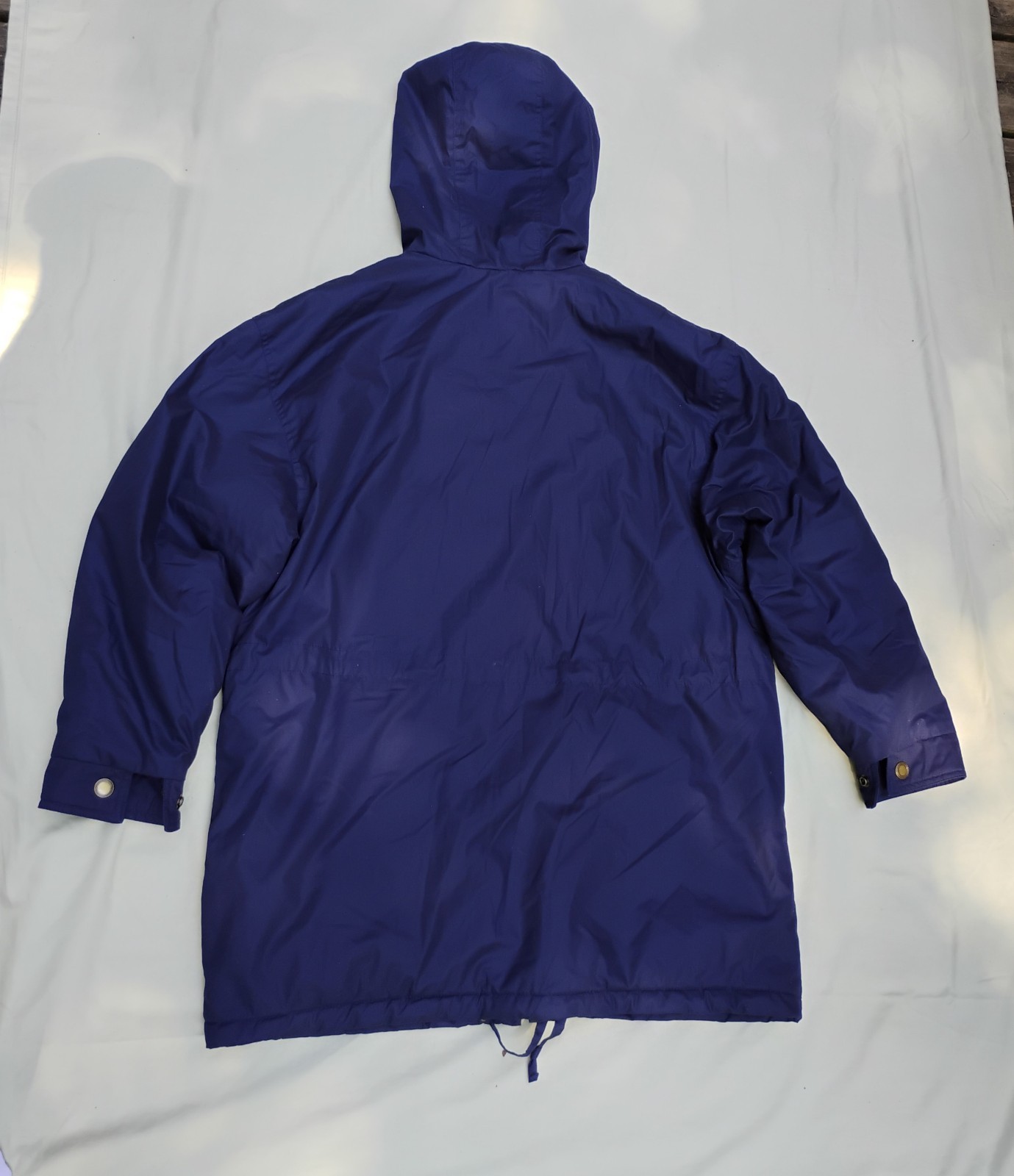 Vintage Out Brook Blue Hooded Womens Coat. Size. Medium # 2508004