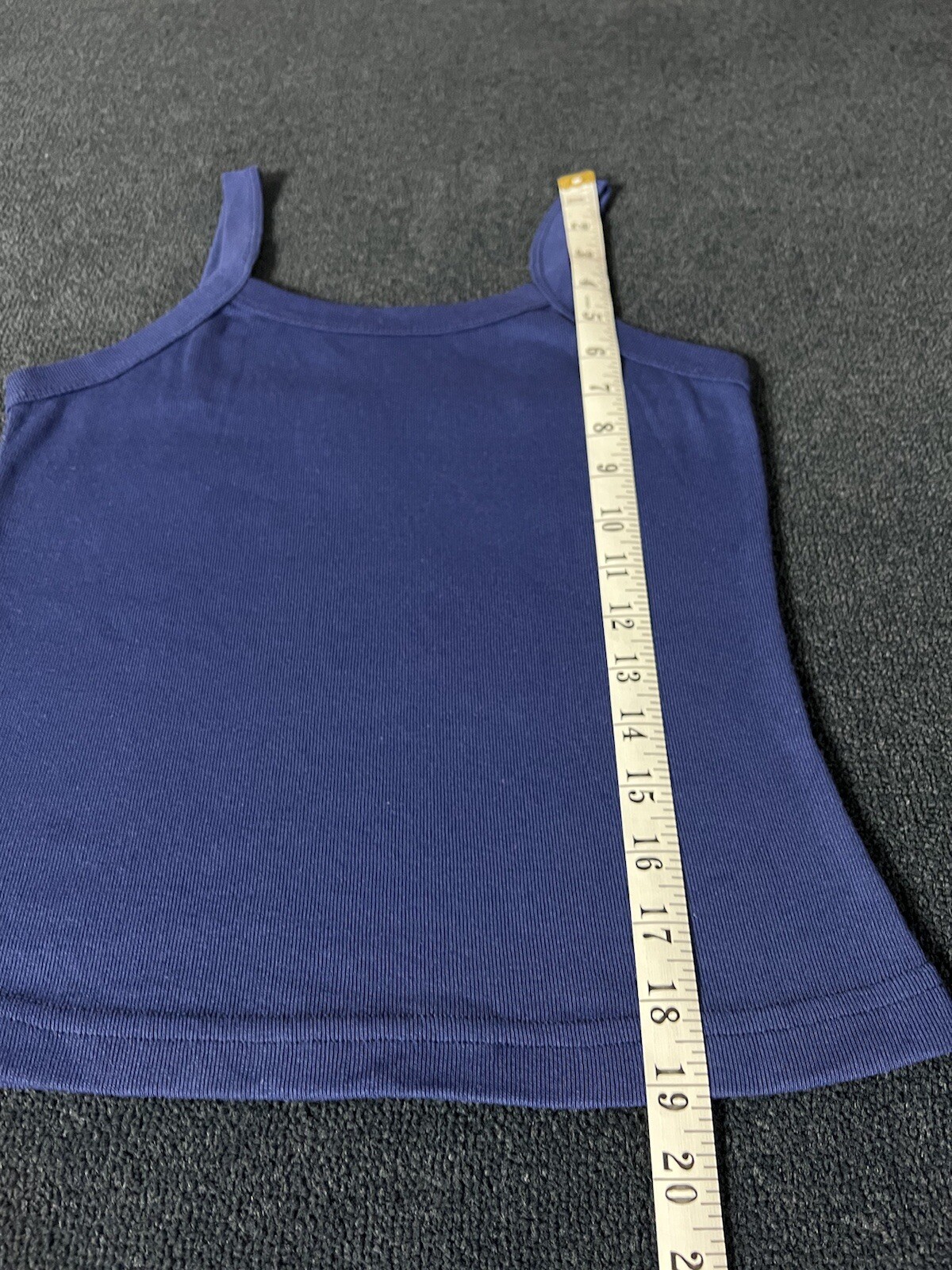 Vintage 90s Y2K Navy Blue Tank Top Delias Alloy Skate Surf 100% Cotton Grunge
