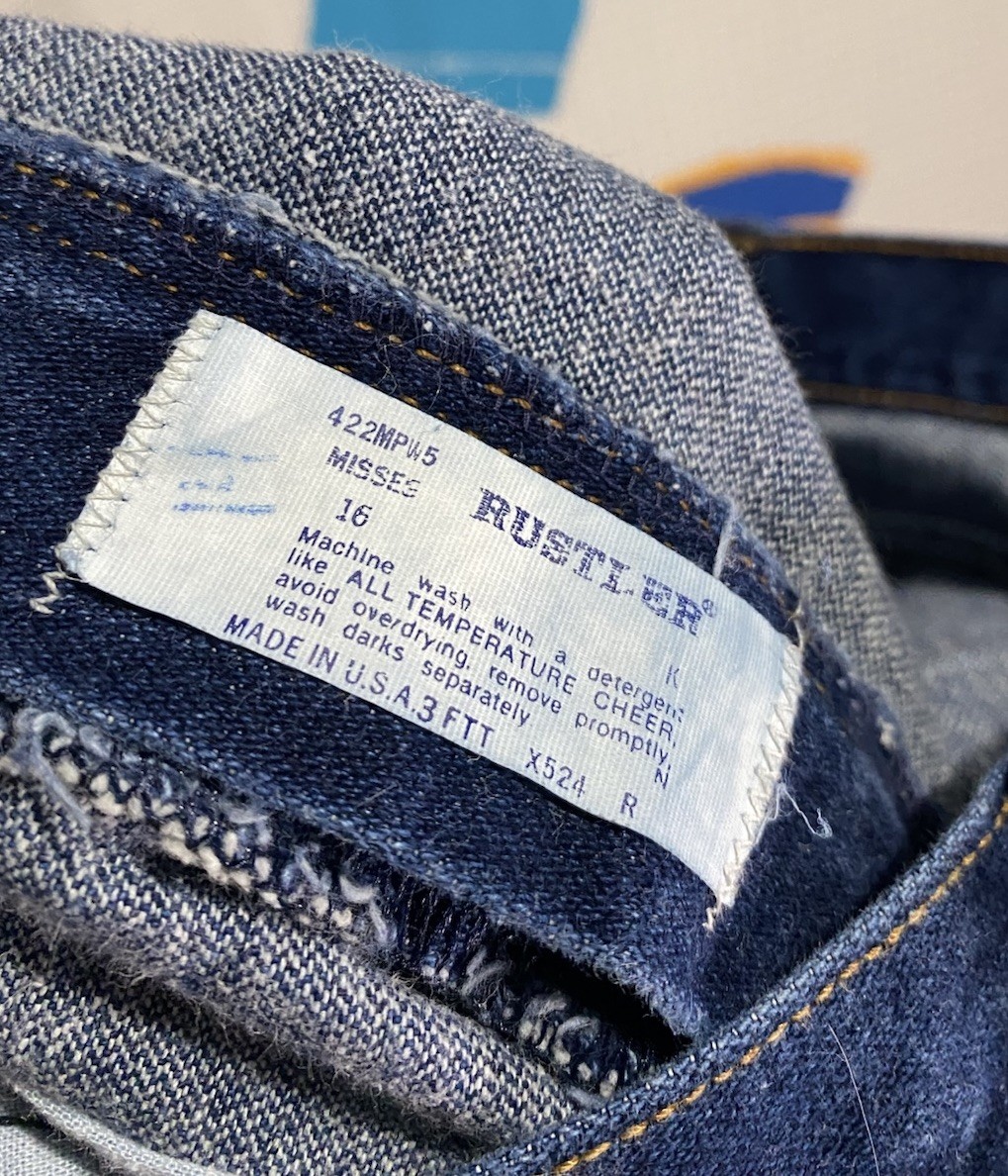 Vintage 70s Rustler Jeans Flare 16 31×33 Talon Bootcut Western Hippie Boho