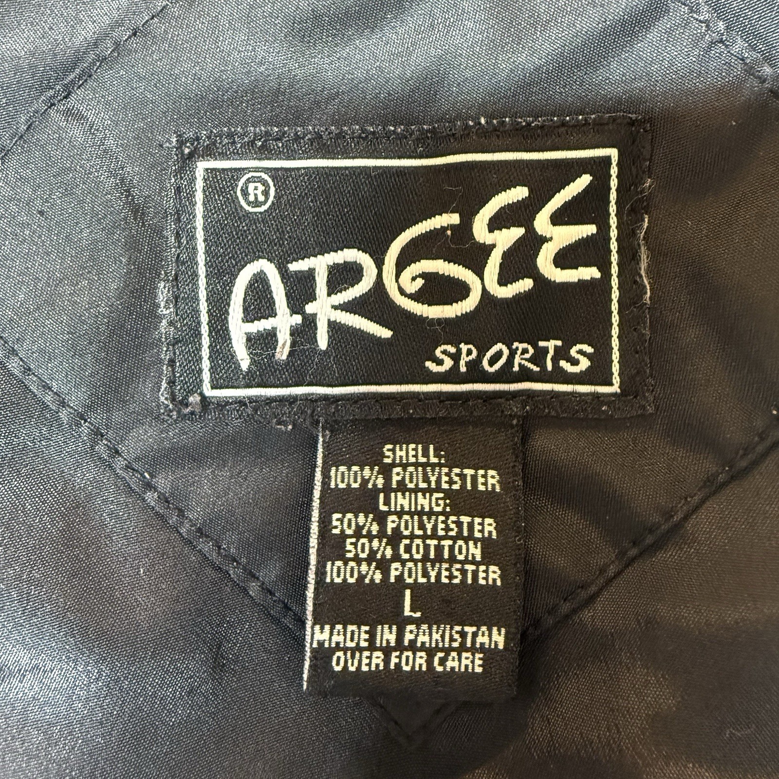 Vintage 90s Argee Sports Windbreaker Jacket Large Chain Horse Bit Tiger Print