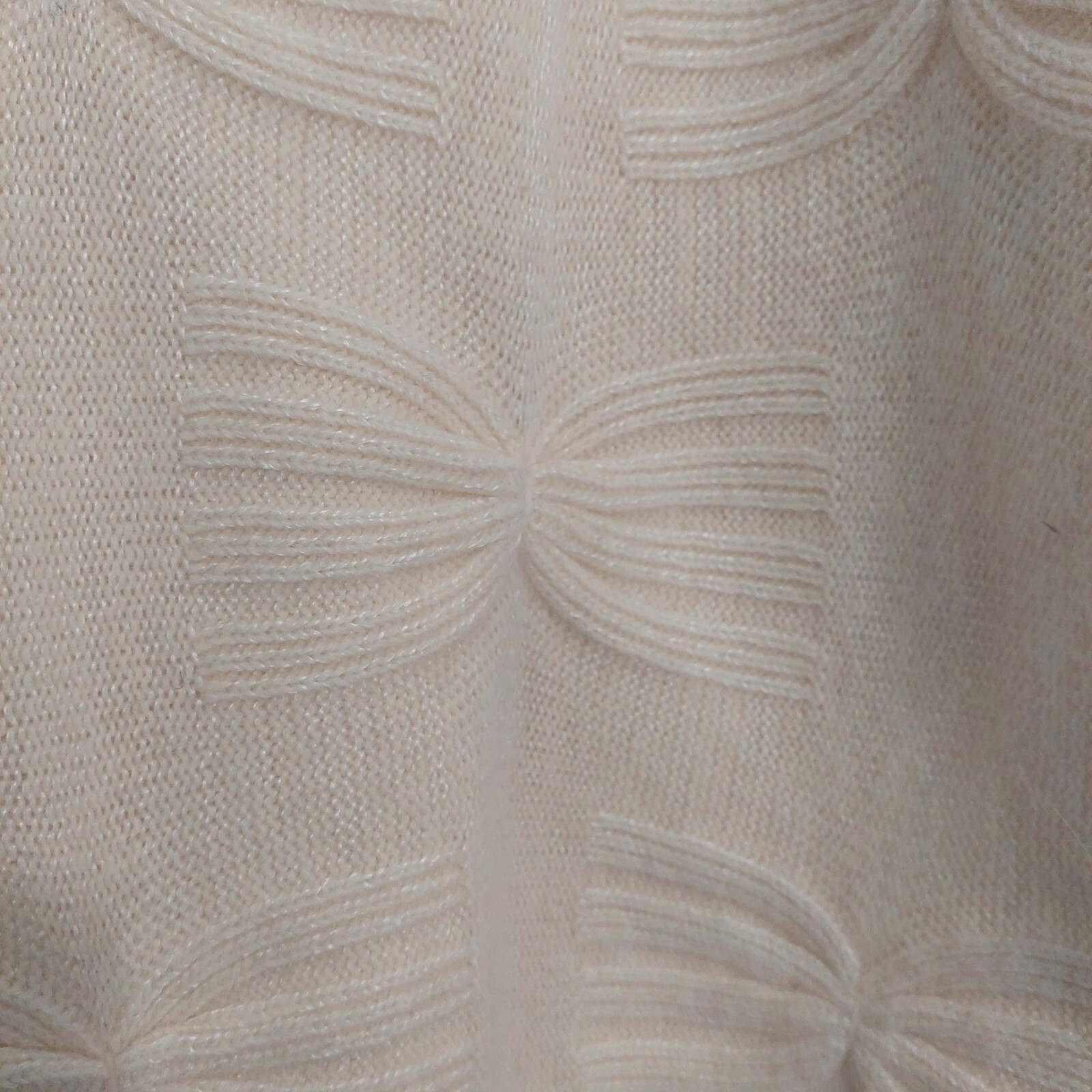 Schrader Vintage 80s Cream Knit Sweater Wool Angora Blend Butterfly Effect Sz M