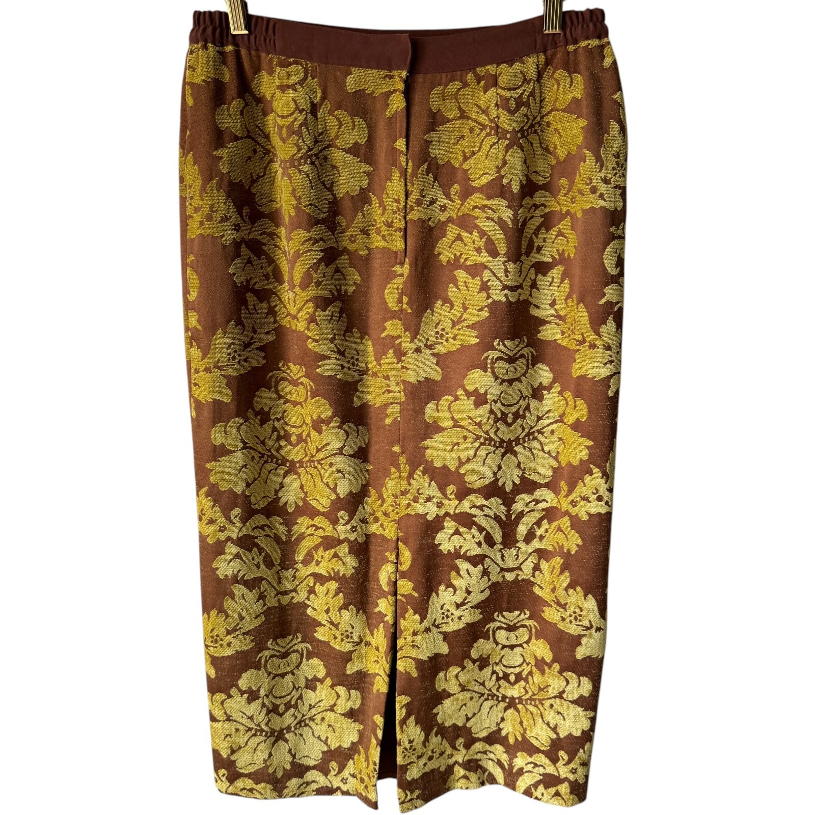 Vintage Donna Vinci Couture Pencil Straight Skirt 8 Tapestry Textured Lined W30″