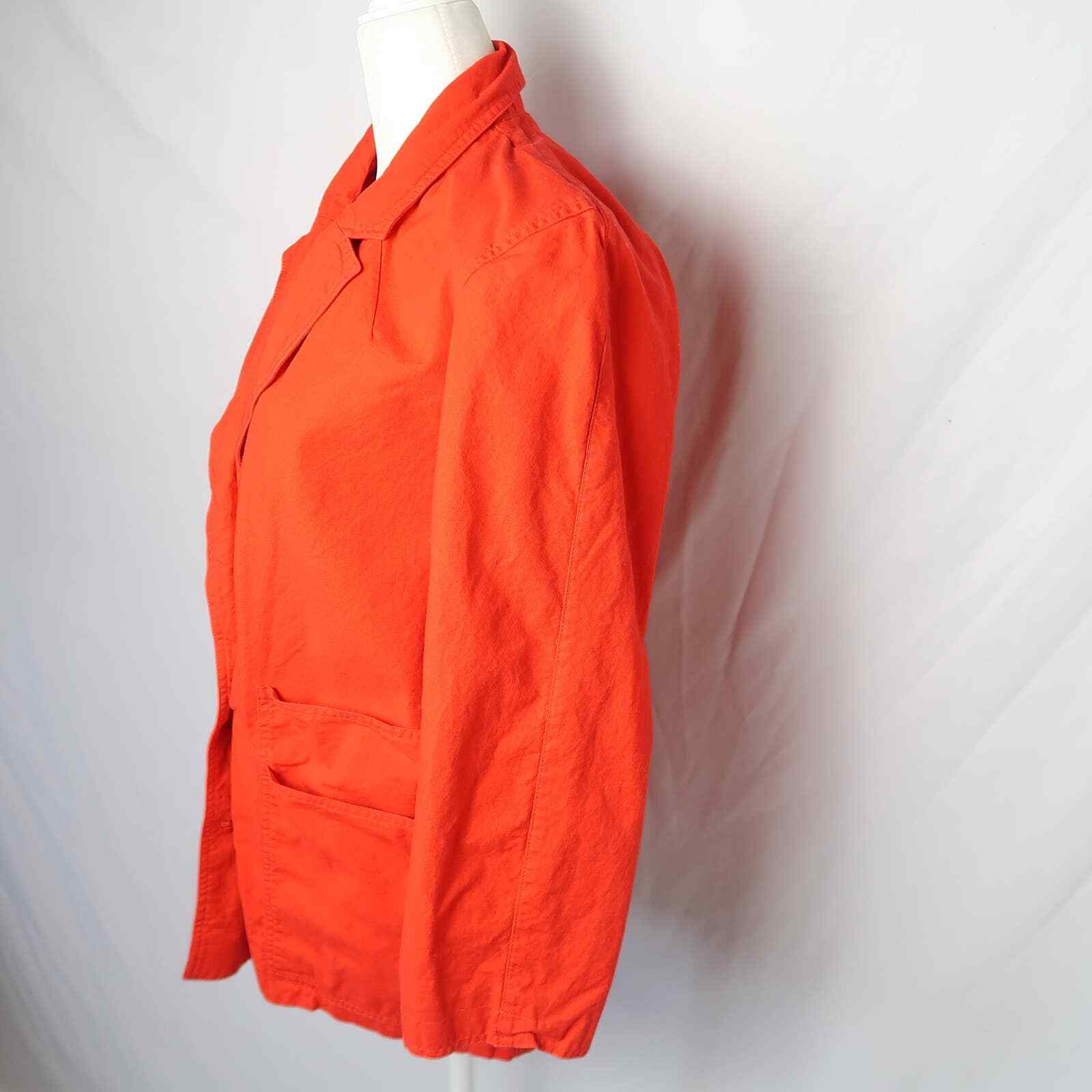 Vintage 90s Brass Plum bright red cotton blazer jacket M