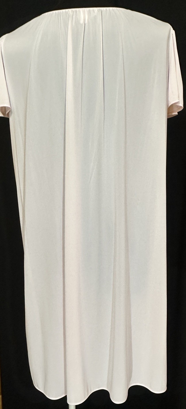 Vintage Miss Elaine Peignoir Set XL Nylon Robe Nightgown Coquette Soft Pink