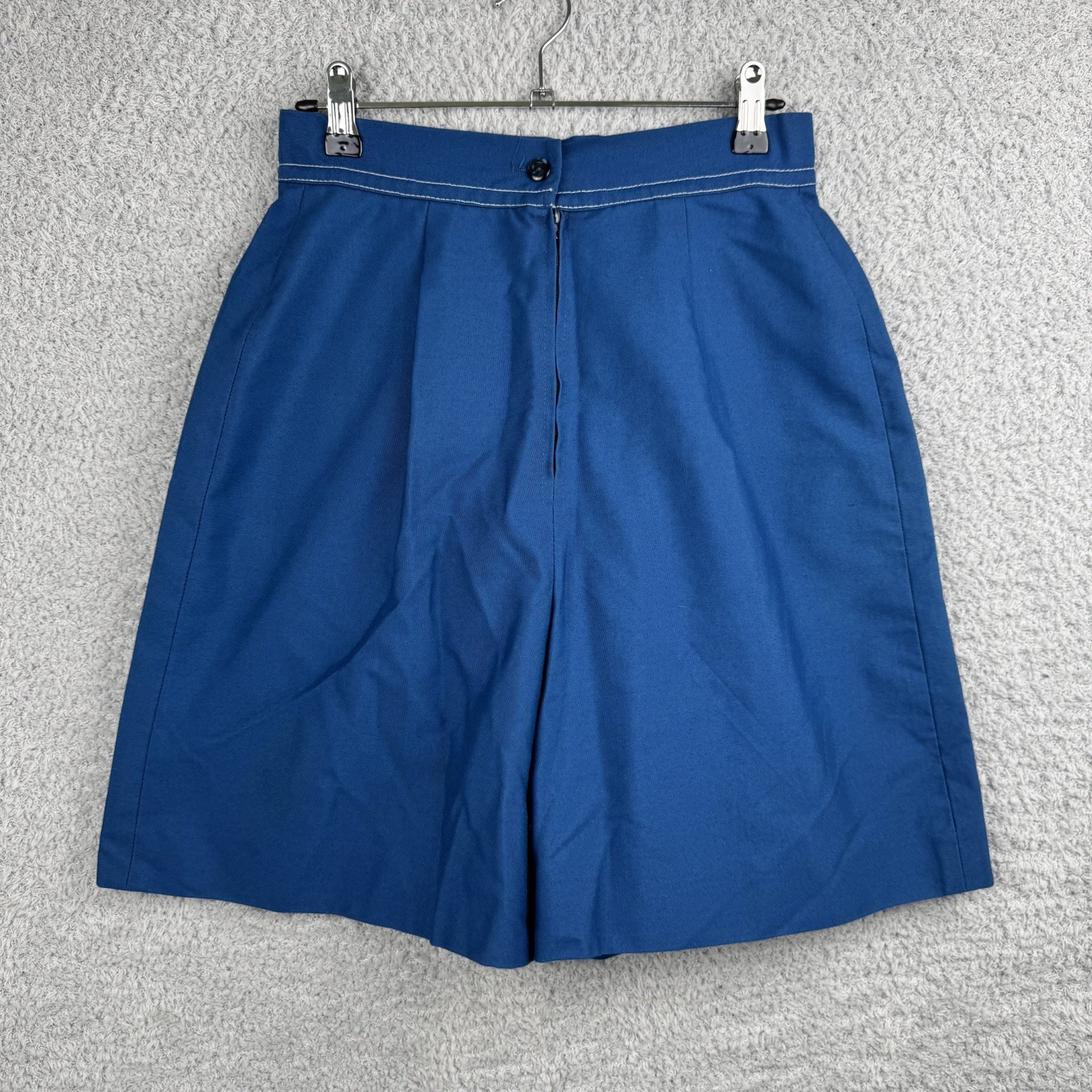 Vintage 60s Women’s Scooter Skort Shorts Blue Pockets Size 12