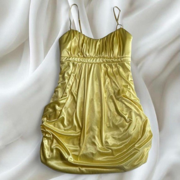 Ruby Rox yellow mini dress Y2K vintage fairy boho