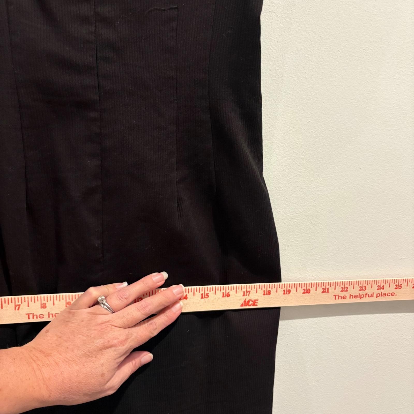 Vintage Lillie Rubin Black Sheath Dress Women Small Mod Minimalist Cocktail USA