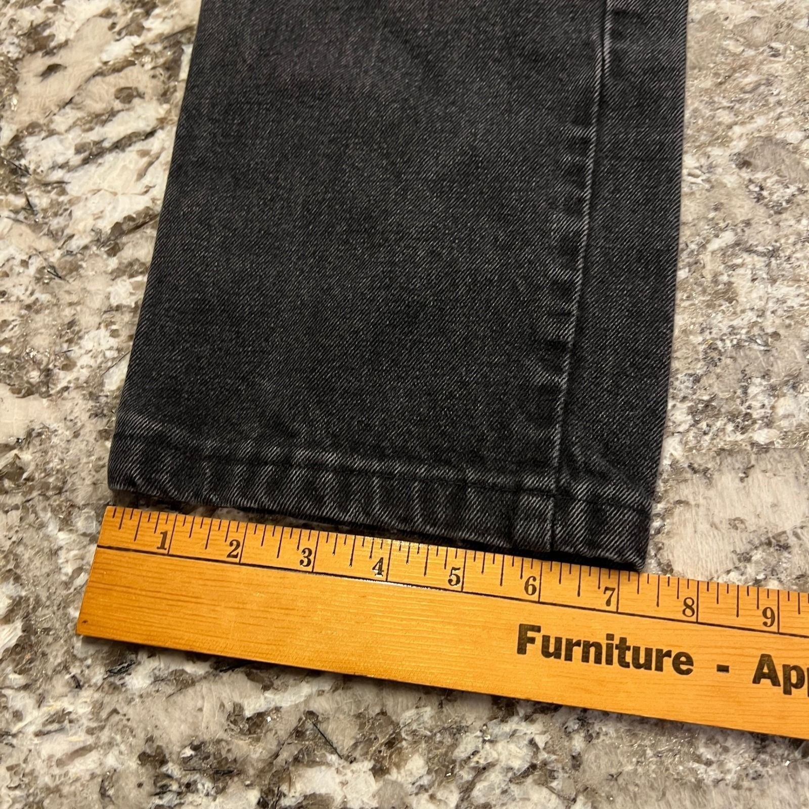 Vintage 1990s Harley Davidson Black Denim Classic Straight Leg Jeans 6R
