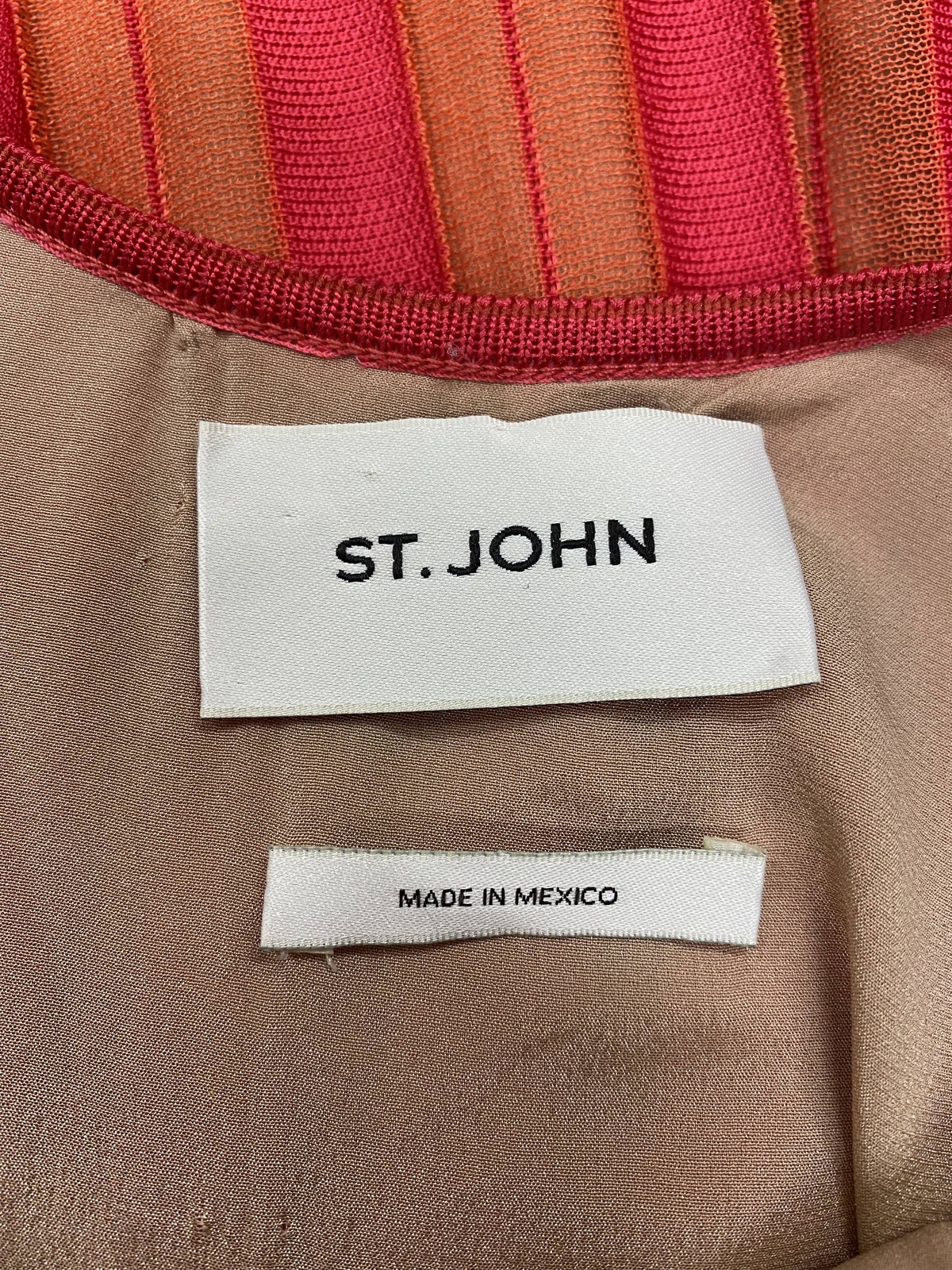2021 St. John Magenta Pink Hot Pink Pleated Knit Luxury Scoop Back Maxi Dress