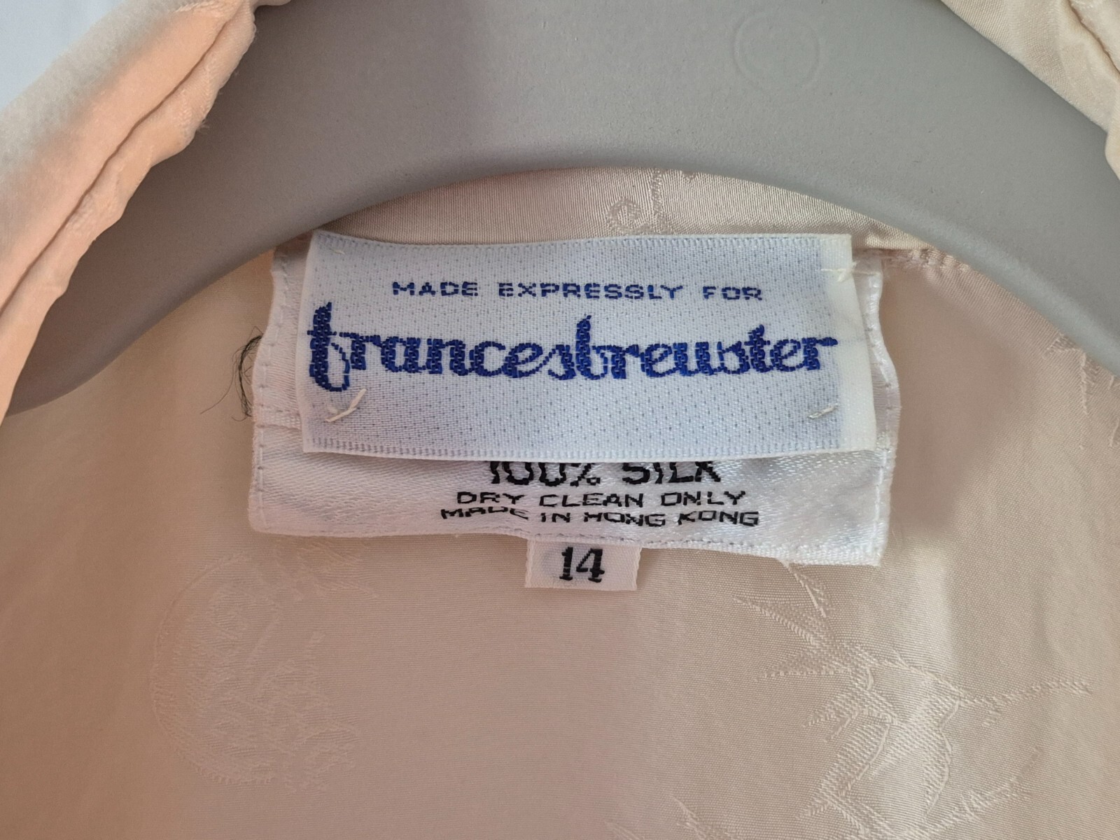 Vintage FRANCES BREWSTER Cream Dress Size 14