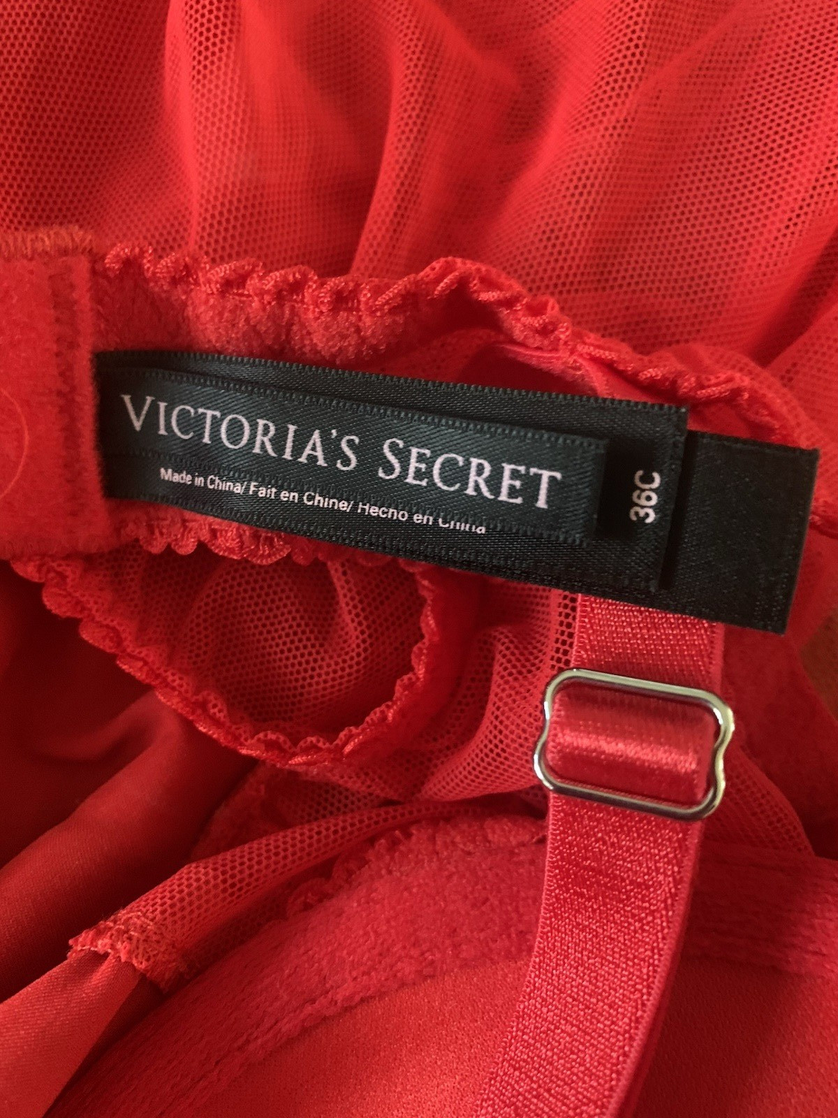 Vtg Victoria’s Secret Sexy RED Jingle Bell Holiday Lingere Size 36C & Stockings