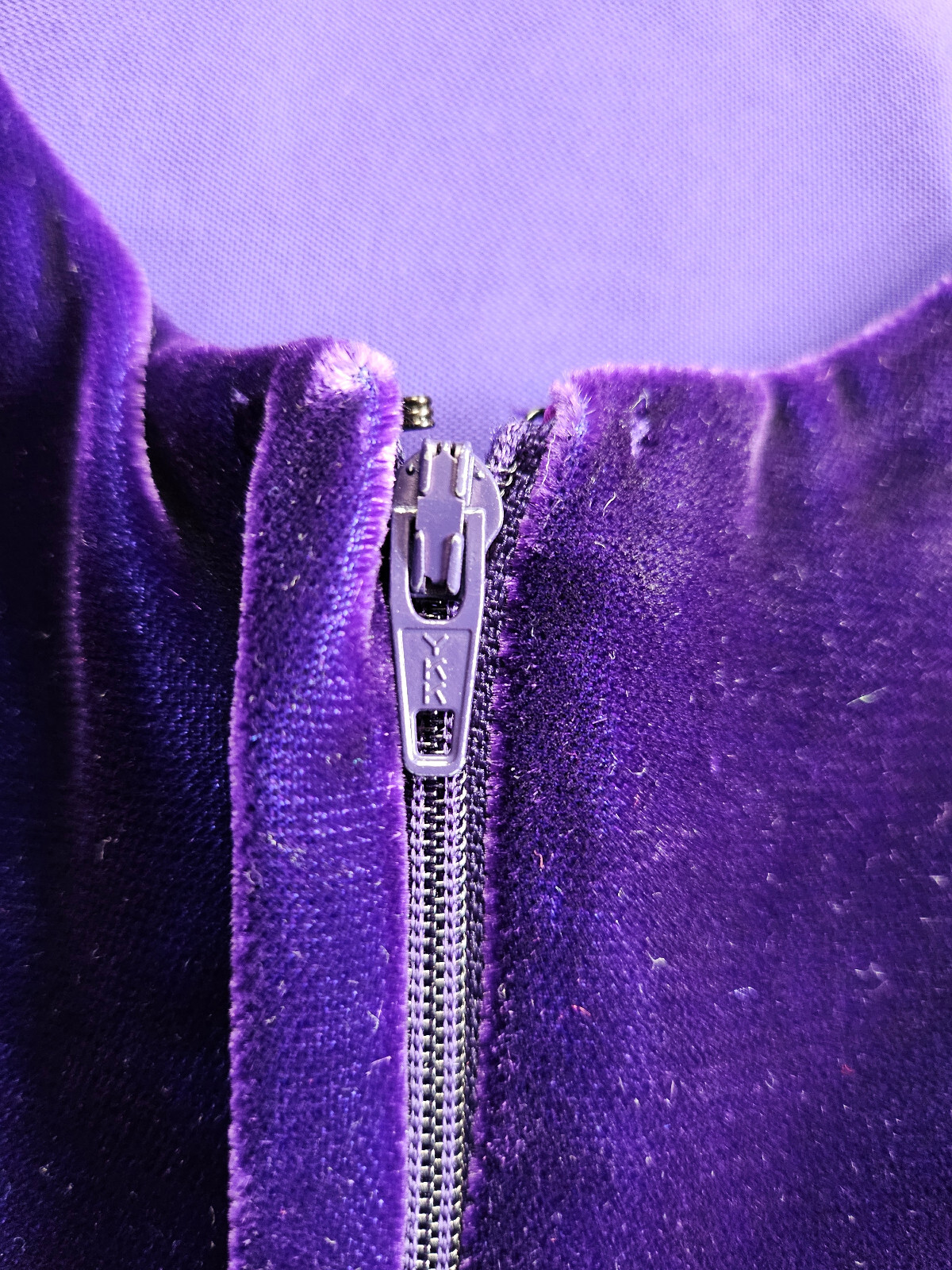 Vintage Nu-Mode Women’s Purple Velvet Rhinestone Detail Maxi Dress Size 11/12