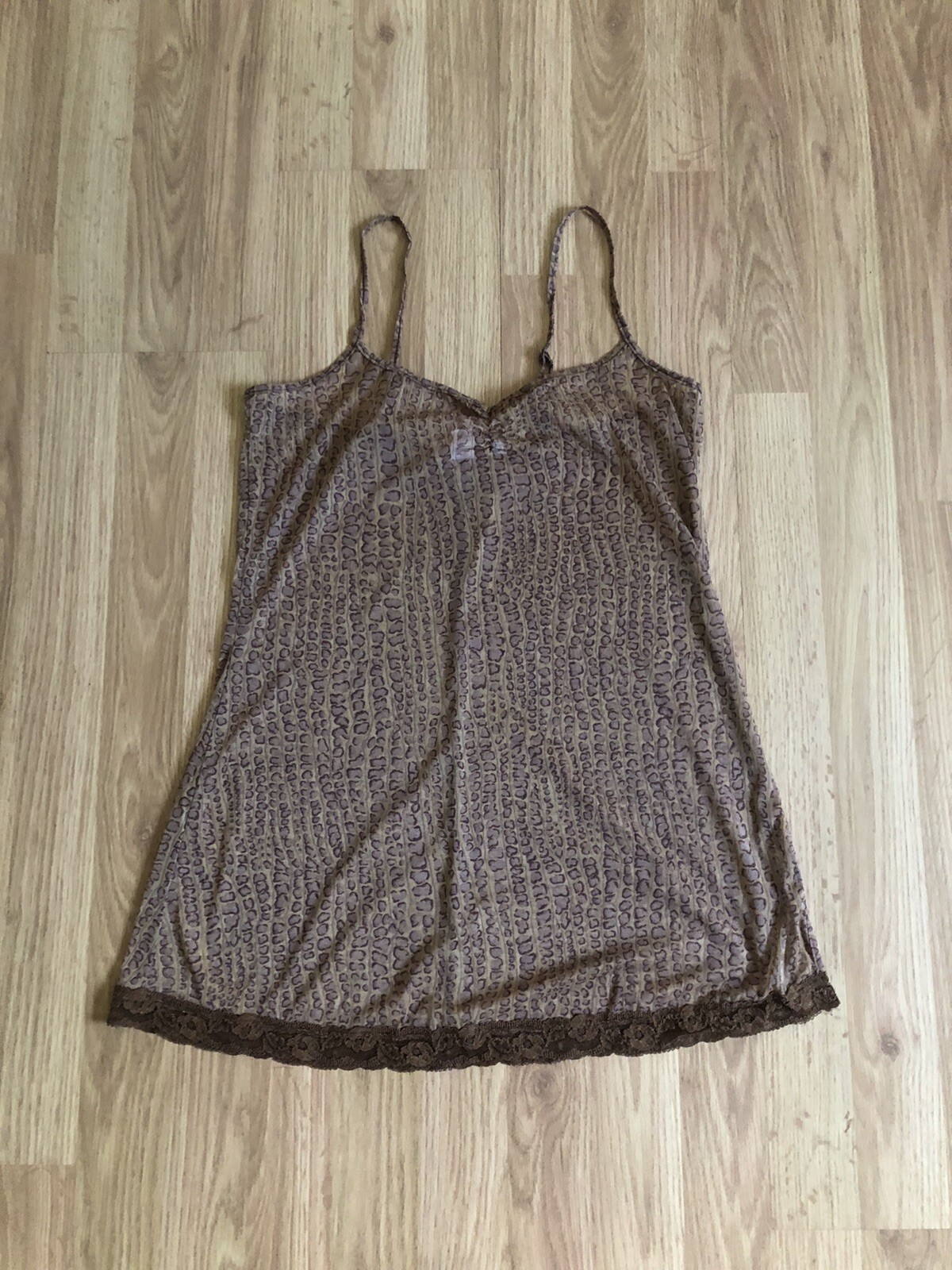 VINTAGE VICTORIA’S SECRET Python Print Mesh Stretch Nightie Lingerie SIZE SMALL