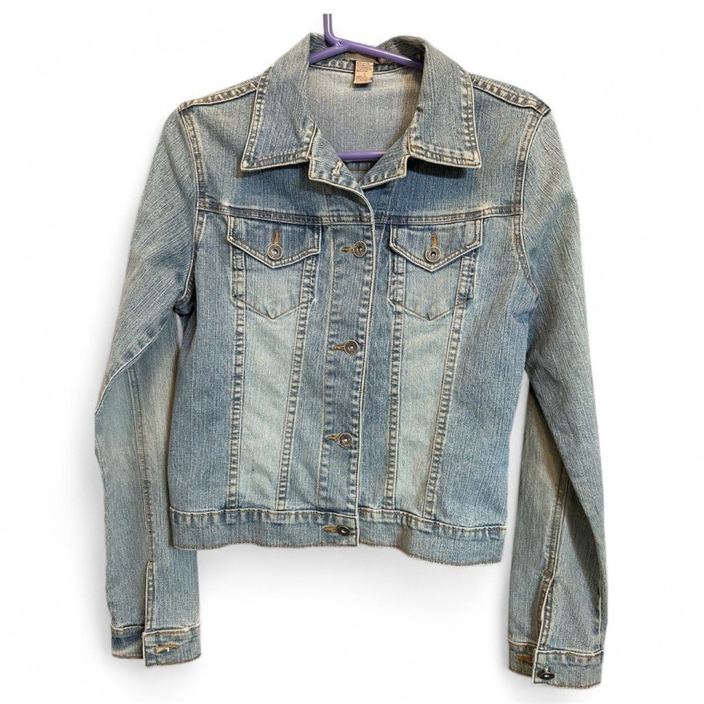 Vintage Blue Denim Blue Jean Jacket juniors large