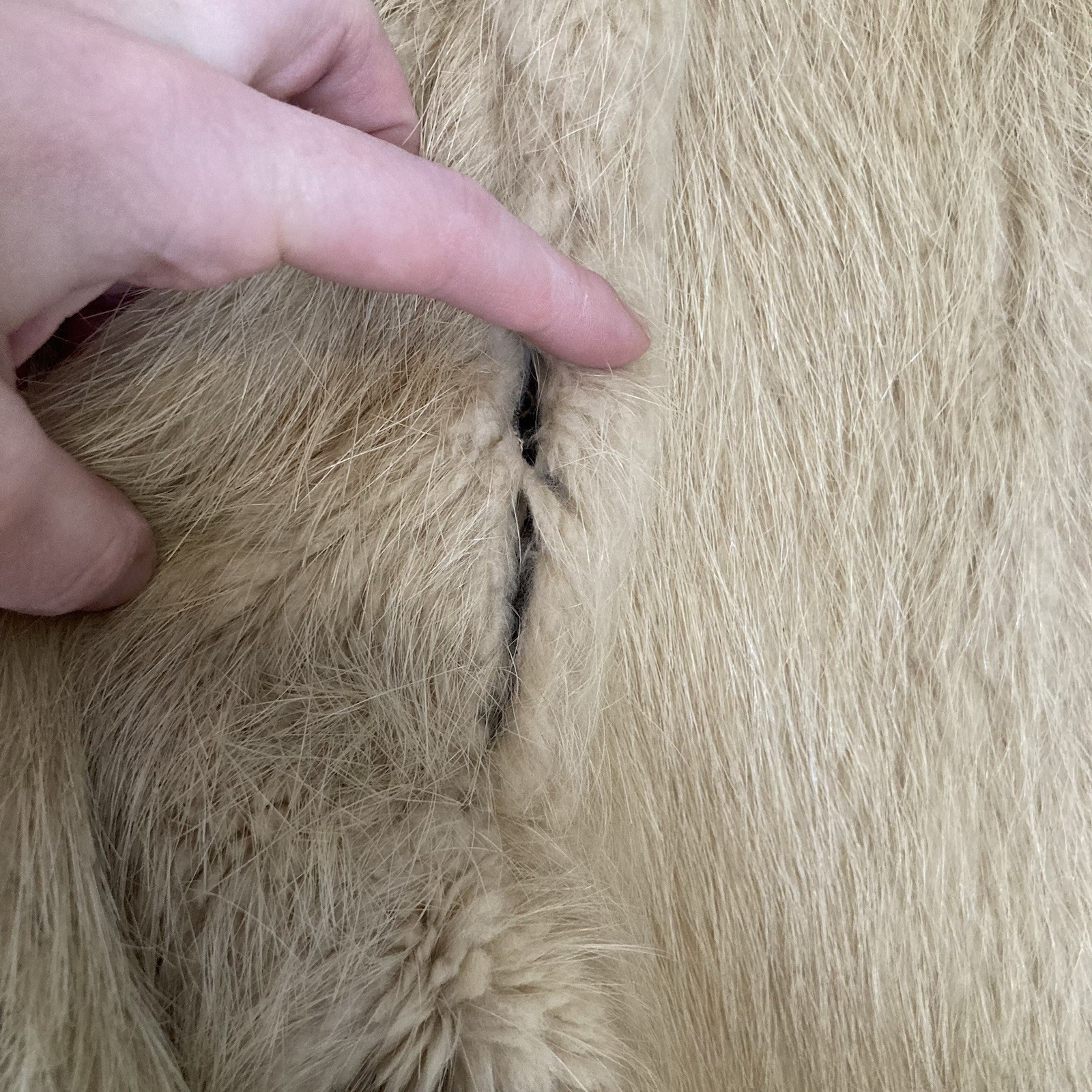 Vintage Real Fur Coat – Likely Nutria – Repair Project / Statement Piece