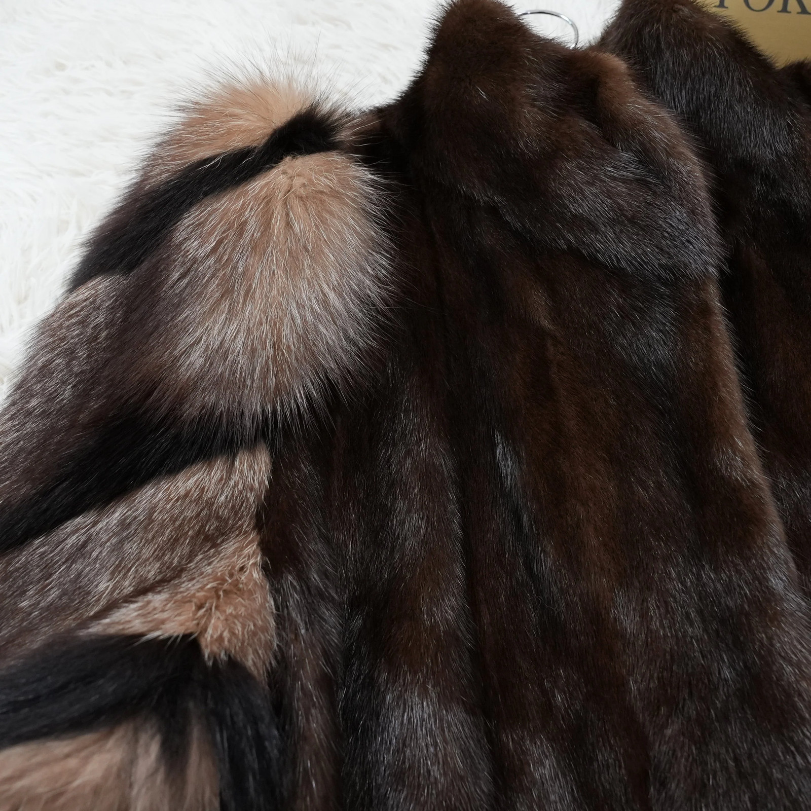 Demi Buff SAGA Mink and Silver Fox Fur arm Long Coat – Genuine Vintage Fur Fr…