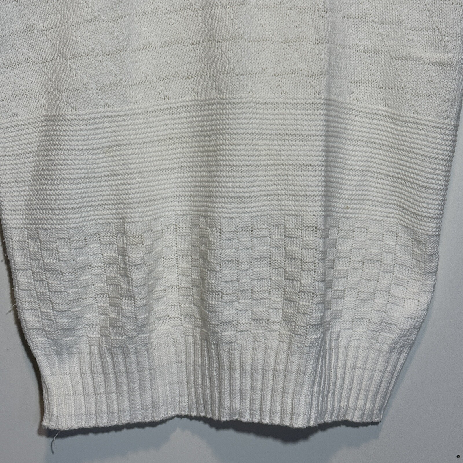 Vintage 70s Arielle Shortsleeve Cotton Open-knit Sweater