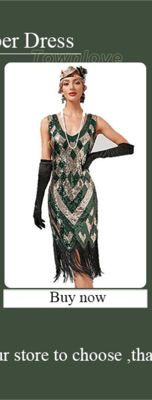 1920s Flapper Dress Women’s Slim Fit Sequin Tassel Vintage 20s Party Dress Skirt