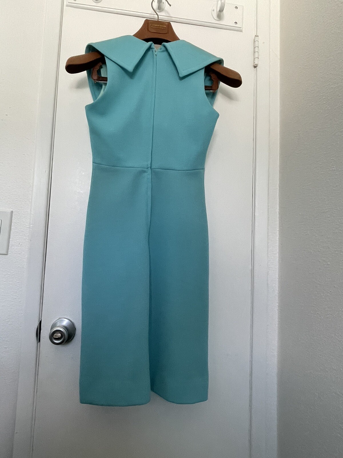 Julie Miller California Teal M Dress Vintage 1950s 60s Mid Century