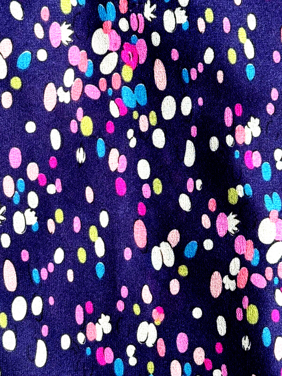 Original 60s Twiggy Vintage Dress A-Line Jersey Bubble Print Midi Size 42 44