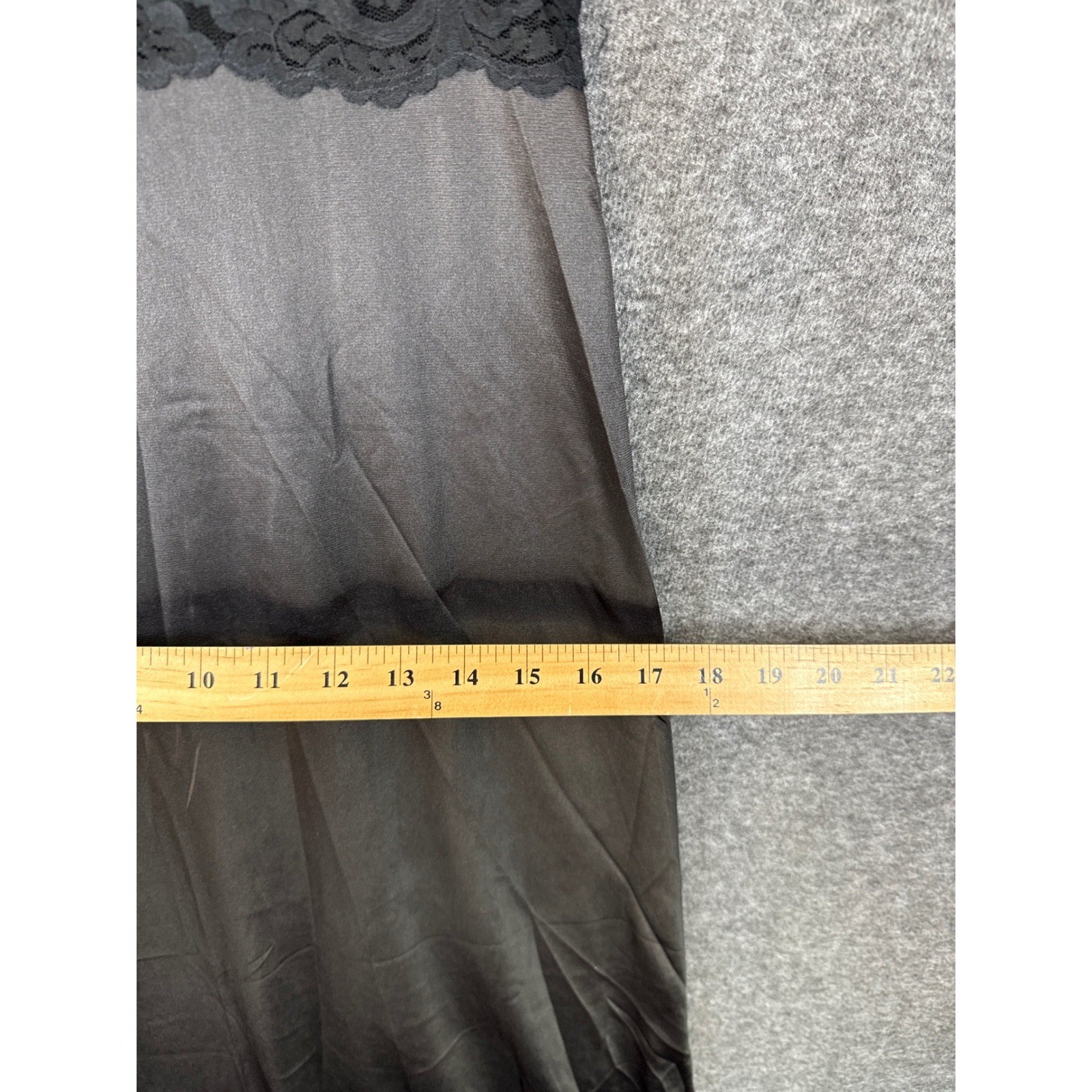 Vtg Glydons Maxi Nightgown Size L Sheer Lace Trim Bow Rosette Romantic USA Made