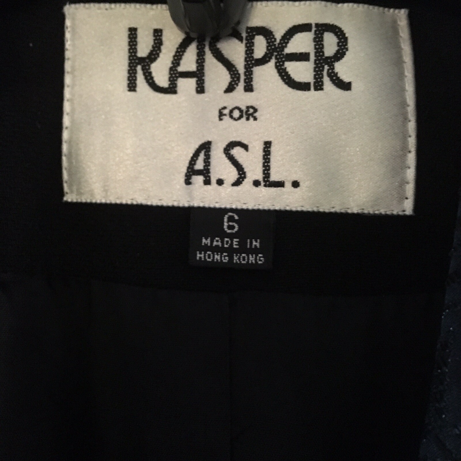 Vintage Kasper for ASL embellished black blazer Size 6
