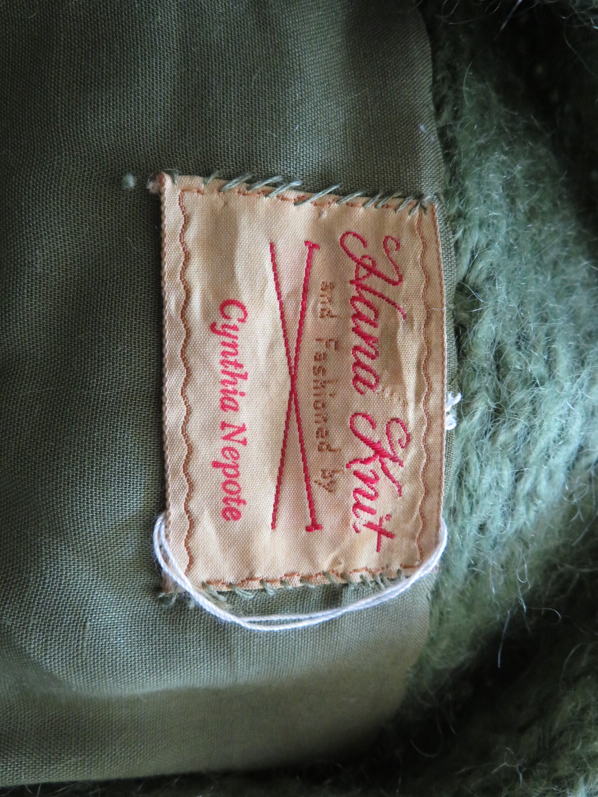 Vintage 40’s Hand Knit Sweater Swing Coat Jacket by Cynthia Nepote Who is She?