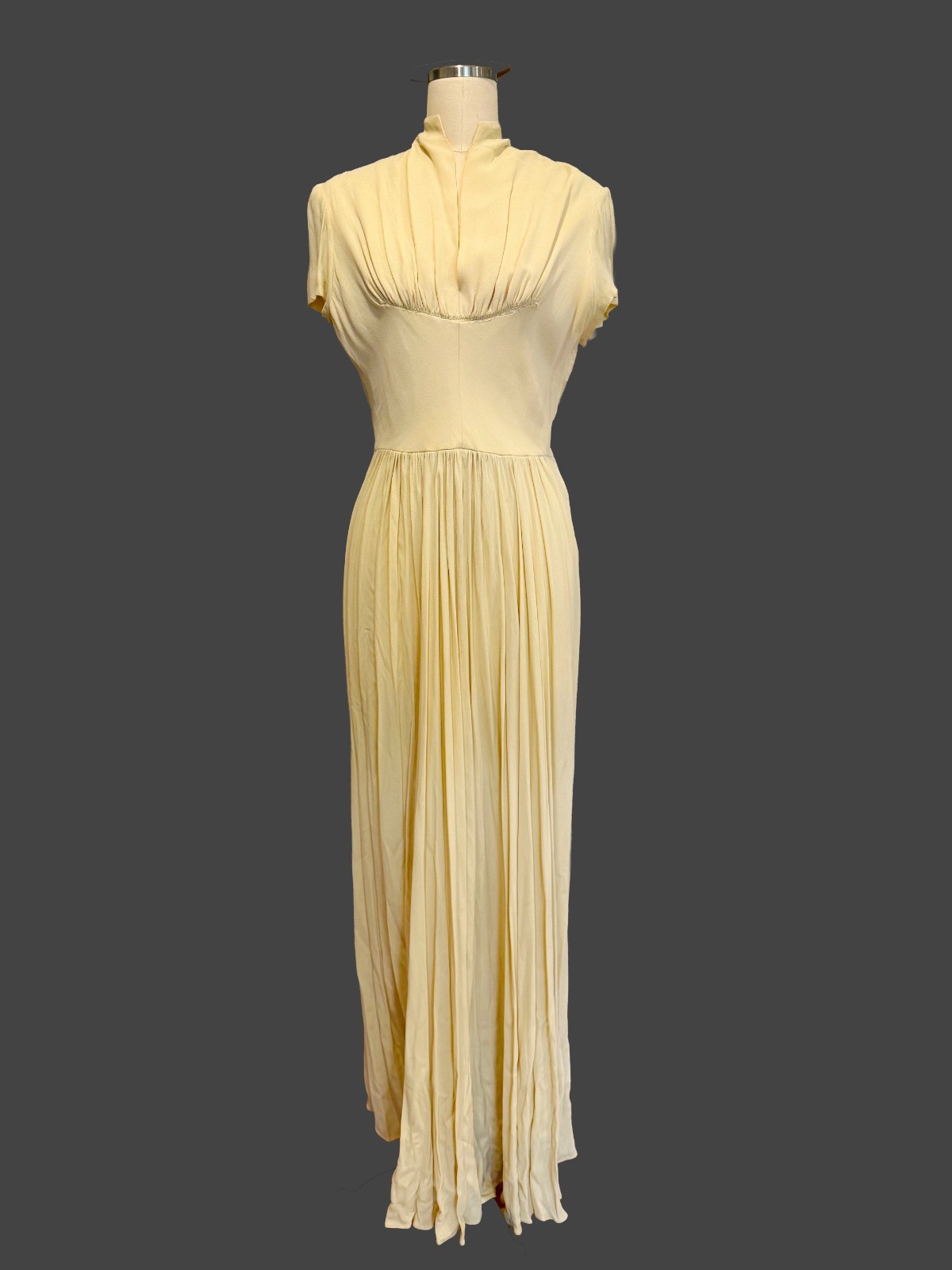 1940s Butter Yellow Gown