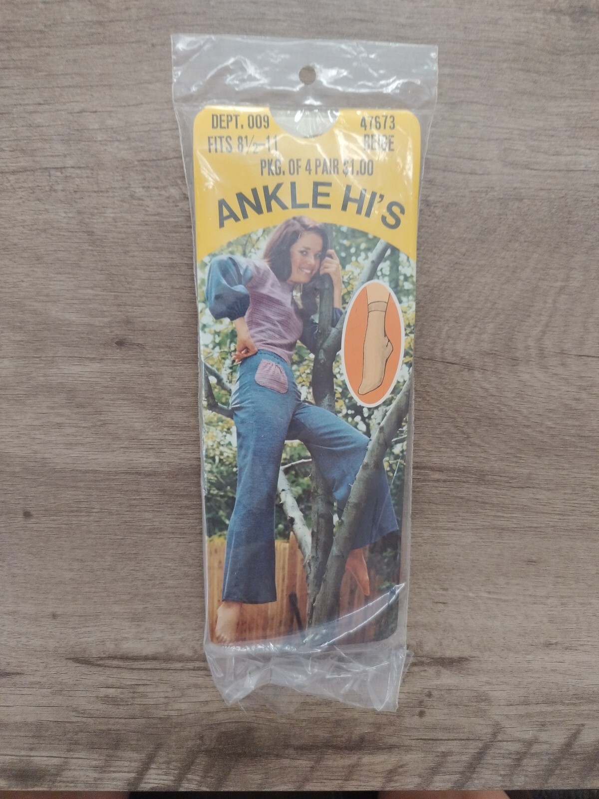 Vintage 1973 Ankle Hi’s Comfort Top Wide Band HOSIERY 8 1/2 To 11 USA 4pk