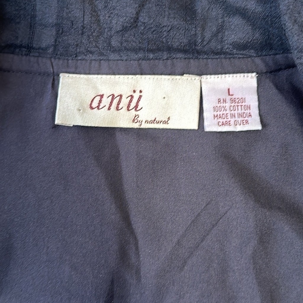Vintage Anu by Natural art plaid leopard black tan patchwork open front jacket