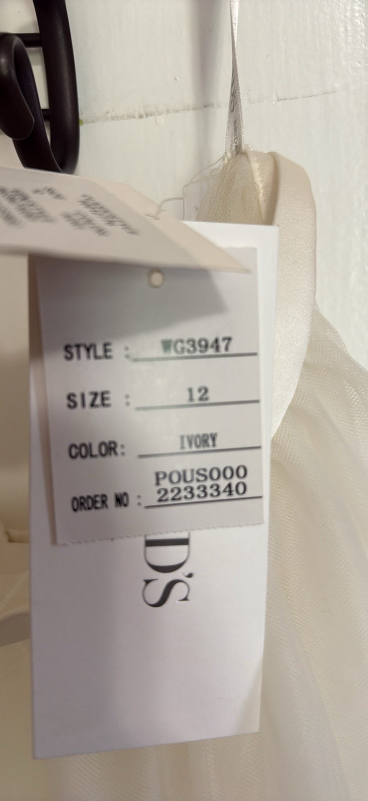 Bridal Wedding Dress Full A-line Ivory Tulle High Low Skirt Petticoat Sz 12 NWT
