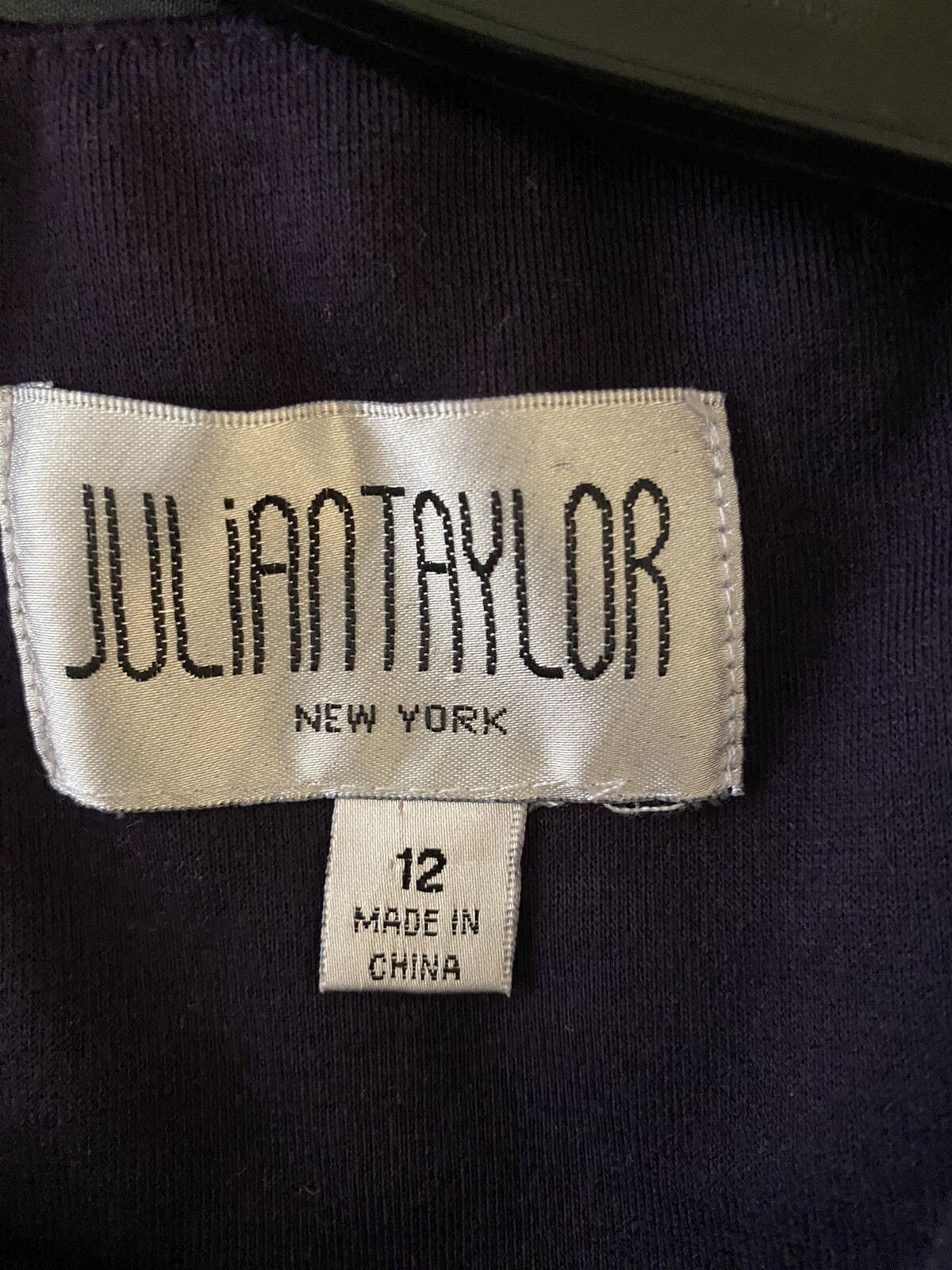 Julian Taylor Ruffle Collar Purple Ponte Knit Longline Jacket & Sheath Dress, 12