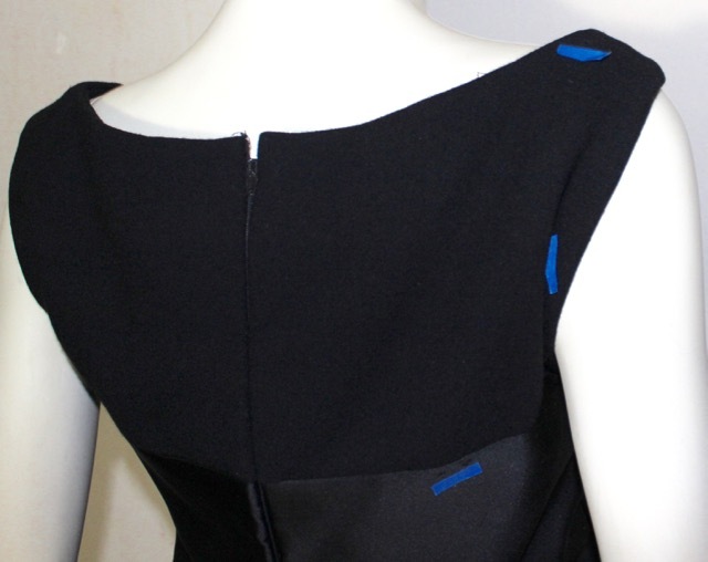 Geoffrey Beene mod wool little black dress