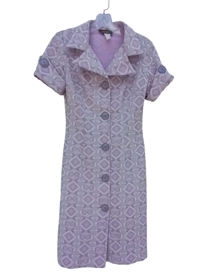 Vintage Castello d’Elmo 1960’s Pink Grey Knit Mod Mini Dress Made In Malta Small