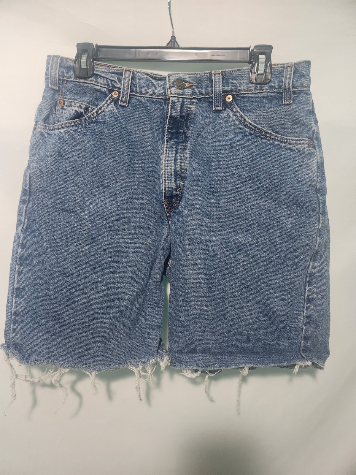 Vintage 1998 Levi’s 550 Denim Cut Off Shorts Size 34 Made In USA Relaxed Fit 90s