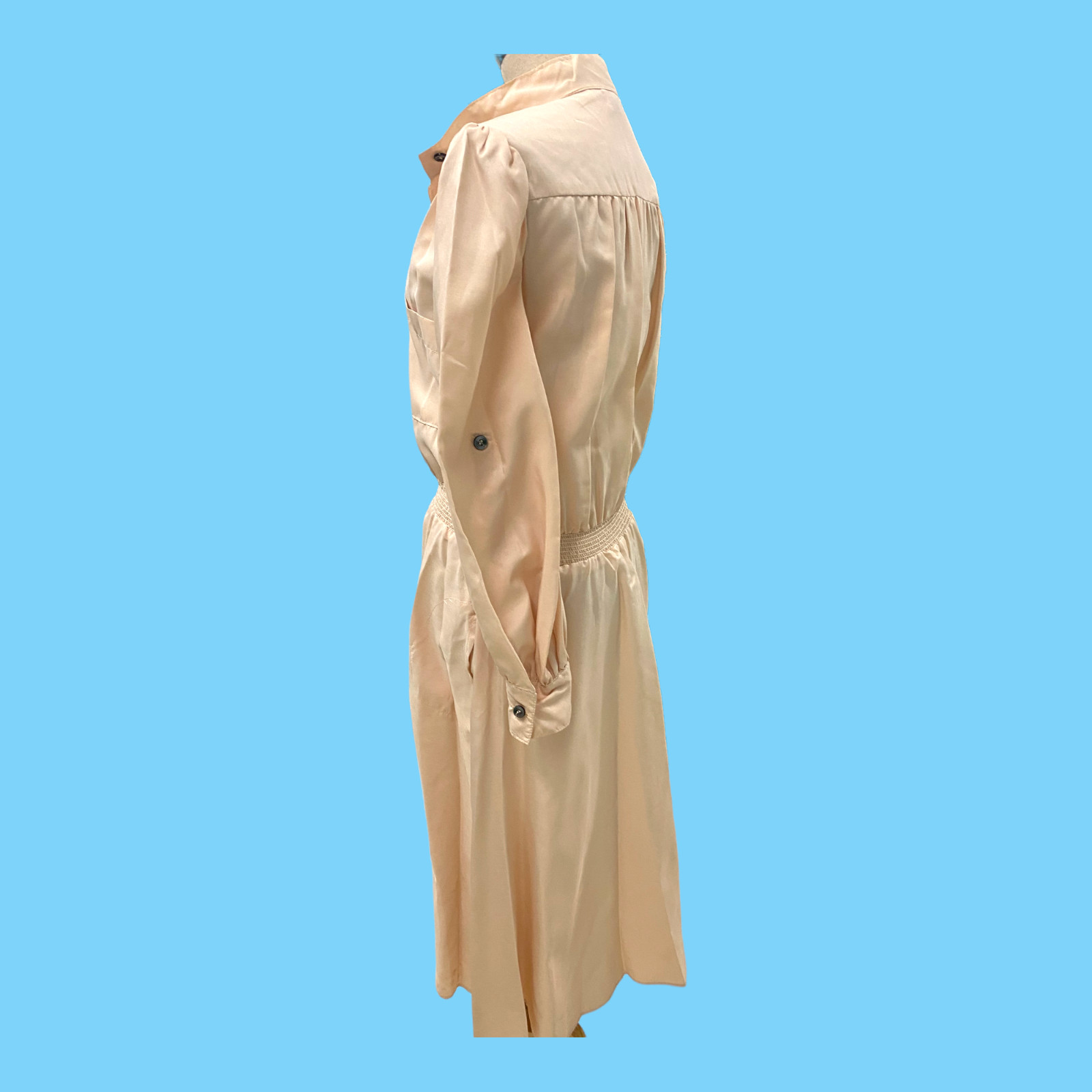 Vintage 70’s Irene Kasmer California Light Tan Dress Secretary Med- Large