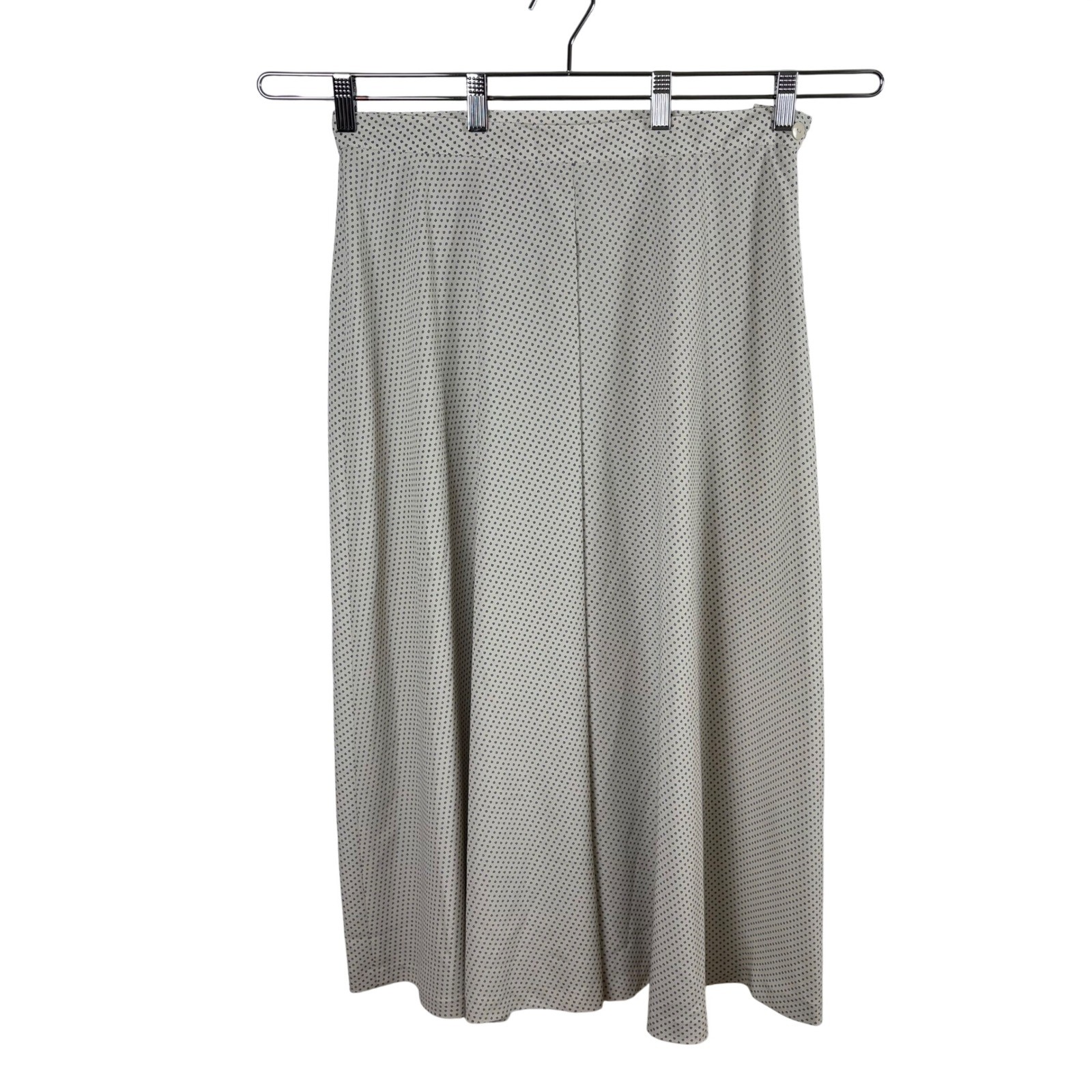 Vtg Rena Rowan Skirt 16 Cream Navy A-Line Midi 90s Academia Fairy Cottagecore