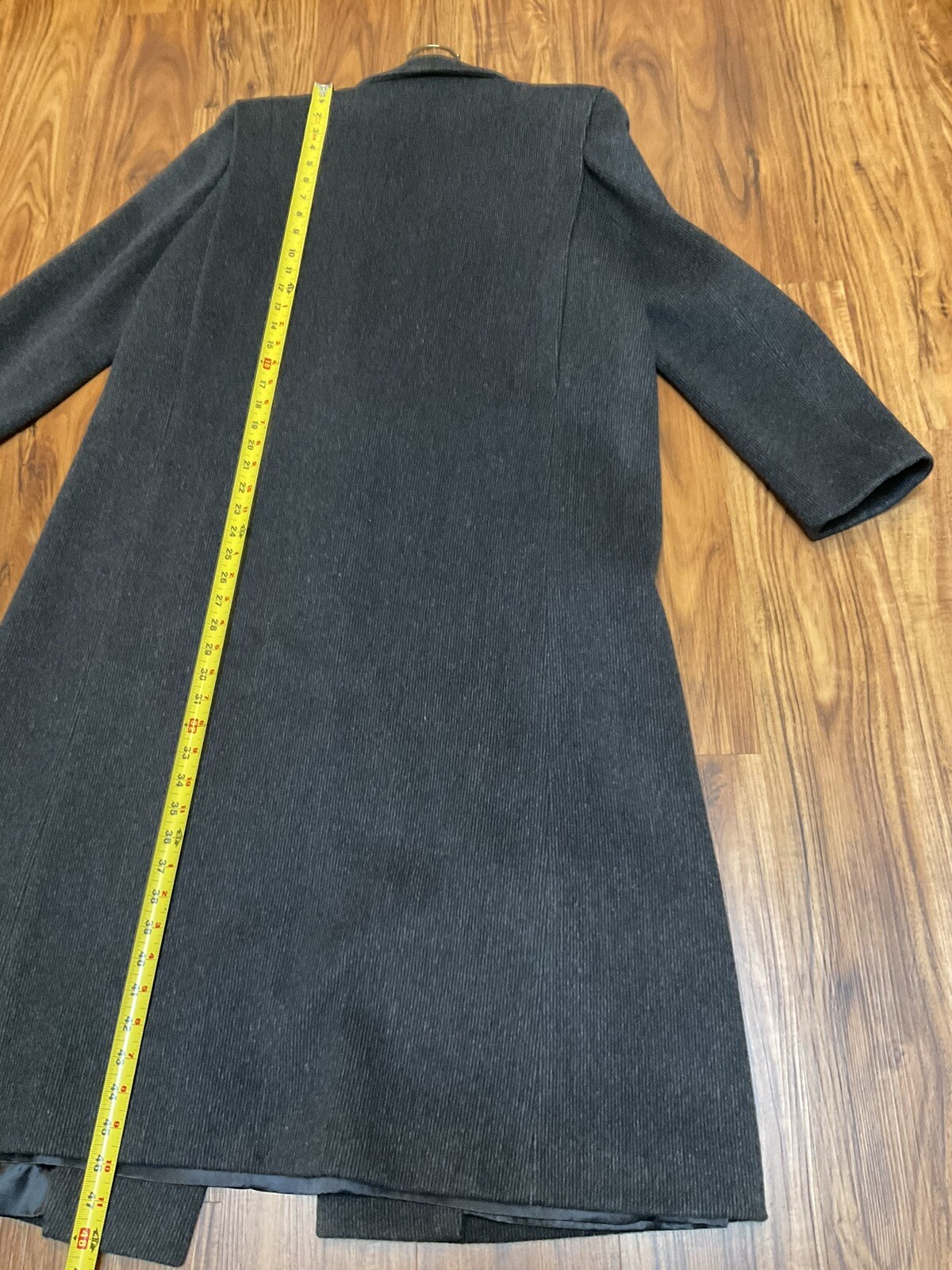 Vintage 80’s over coat winter jacket cashmere wool blend Women’s Black USA Union