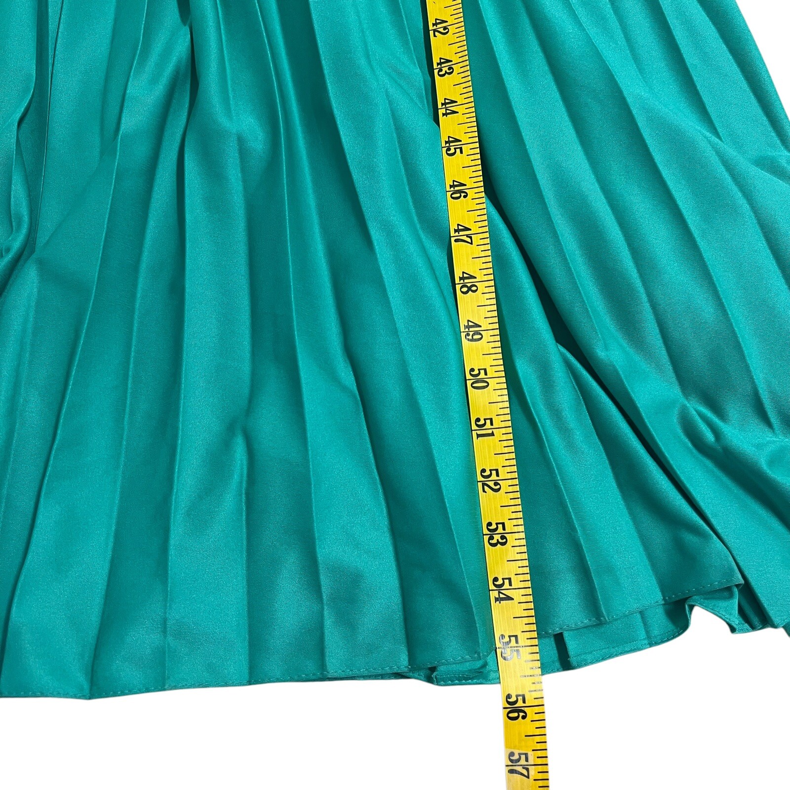 Vintage 1970’s Jac-An Green Pleated Maxi Dress Sleeveless **Please Read**