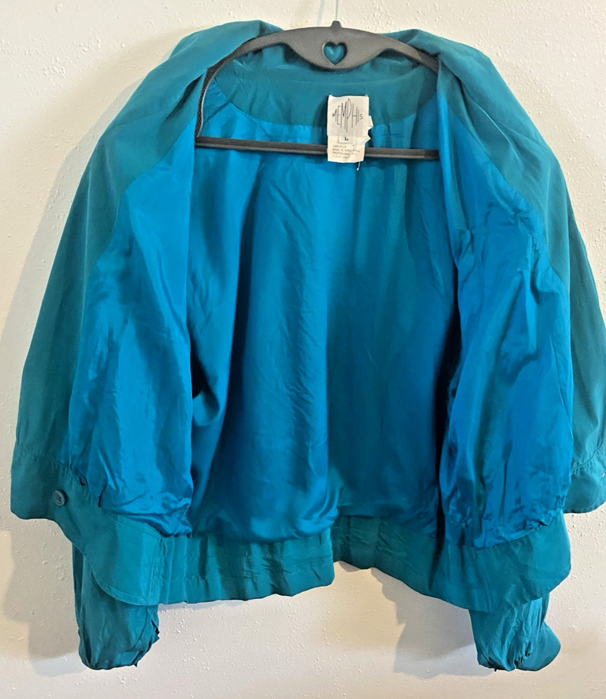 Vintage Silk Bomber Jacket /Pants 1980’s Memphis Wearable Art Large Rare!