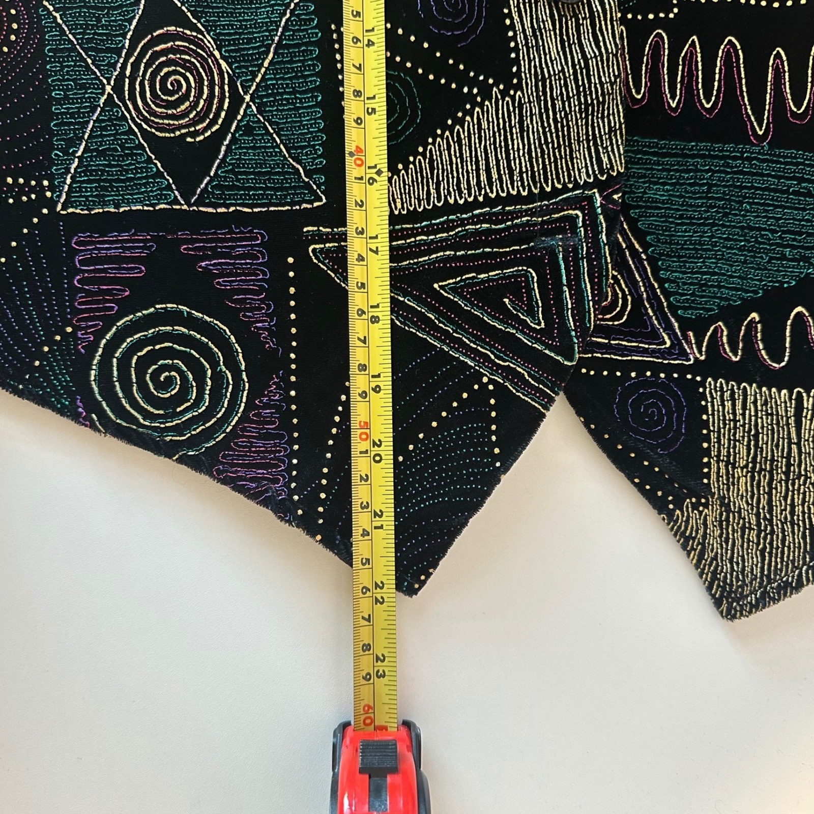 Vintage 80s 90s Funky Bold Geometric Vest Size L Multicolored Art Teacher Indie