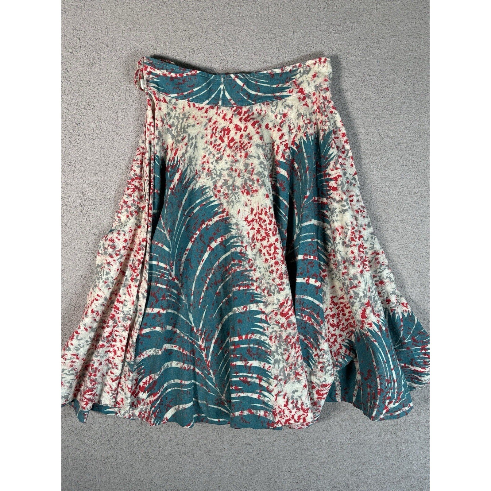 Vintage Cruise Cottons Size XXS-XS Fit N Flare Tropical Palms Beach Vibes Skirt