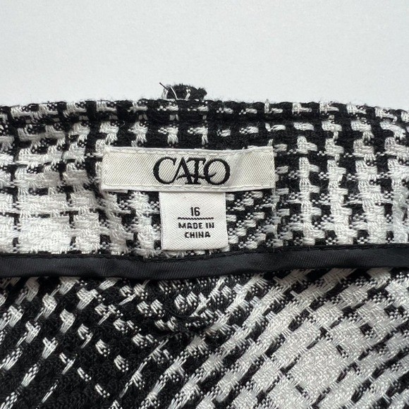 Cato Vintage Black & White Plaid Maxi Skirt