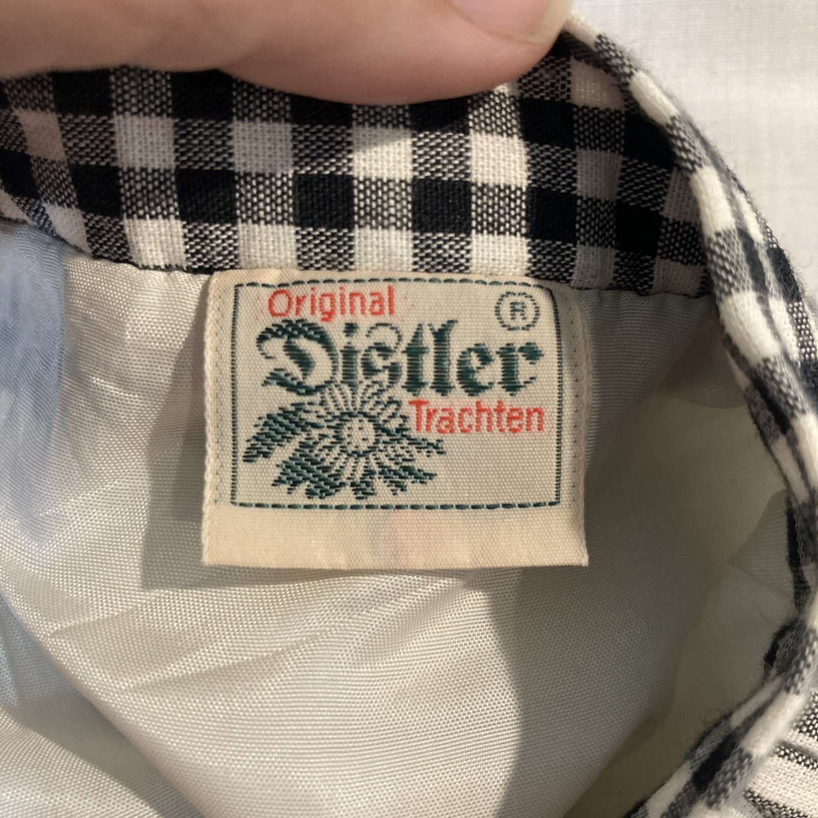 Vtg Distler Trachten Dirndl Skirt Womens 40 Black Button Midi Boho Oktoberfest