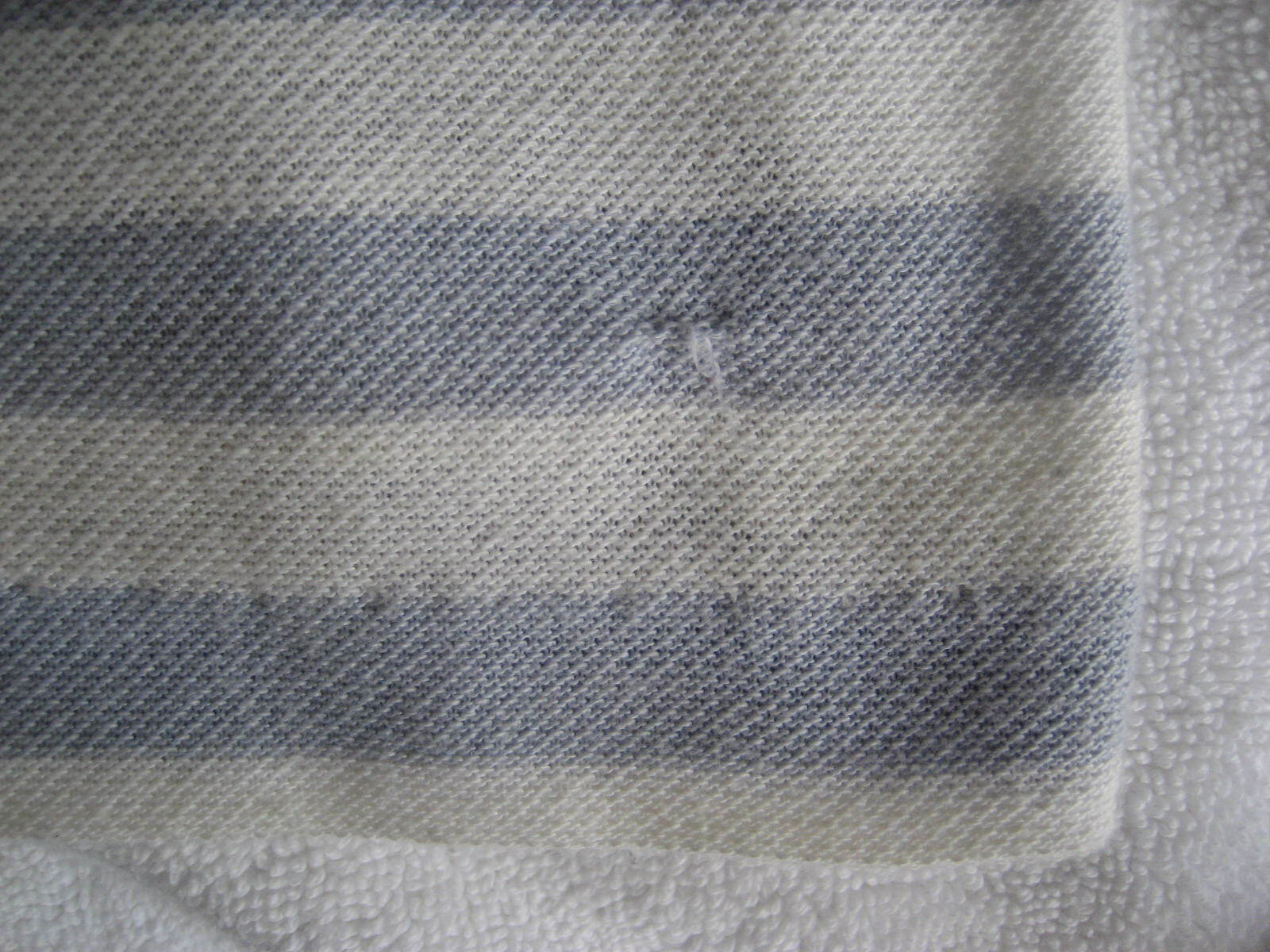 80s Bay Club By Catalina White & Light Gray Blue Stripe Tunic Mini Dress Sz S-M