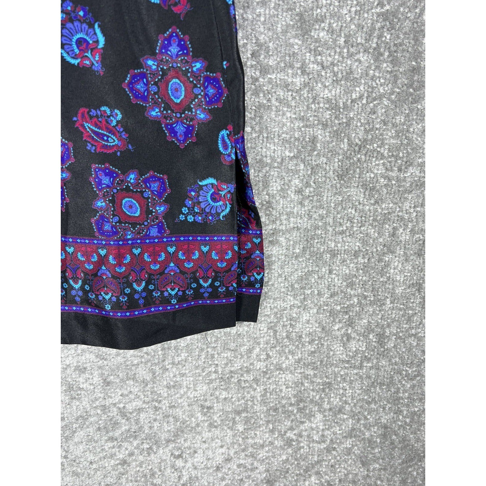 Vintage Leslie Fay Petites Floral Button Up Top Blouse Womens Size 10 Petite 10P
