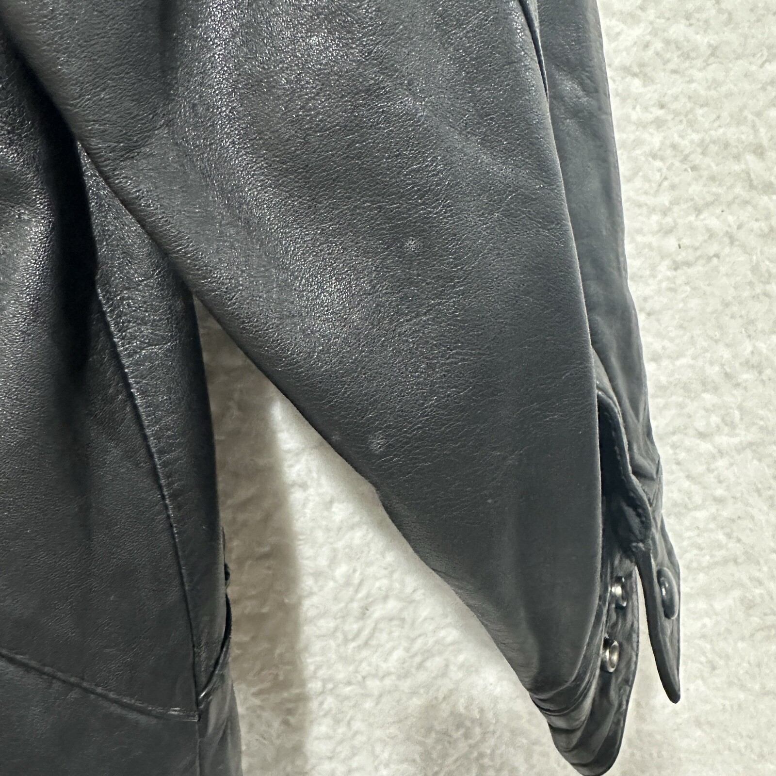 Wilson Vintage Women Thinsulate Lining Removable Black Leather Jacket Size Small