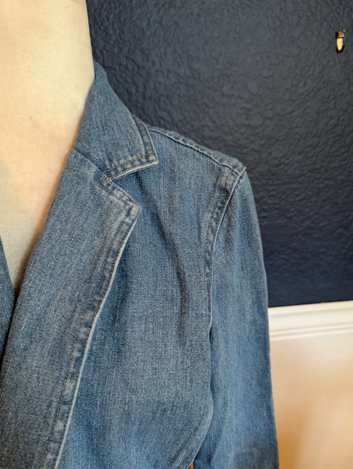 VTG Crazy Horse by Liz Claiborne 100% Cotton Denim Blazer Jacket Sz 10 Medium M