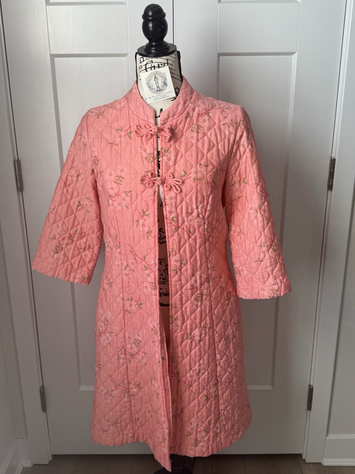 Beautiful Evelyn Pearson QuilJacket Or Robe Asian 3/4 Sleeve No Zipper